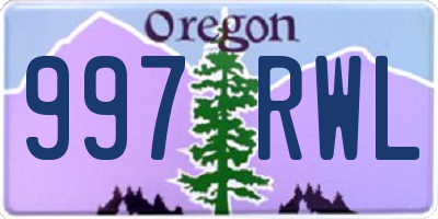 OR license plate 997RWL