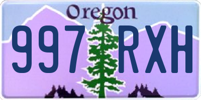 OR license plate 997RXH