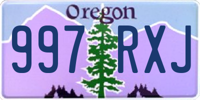 OR license plate 997RXJ