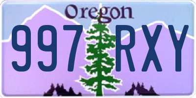 OR license plate 997RXY