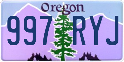 OR license plate 997RYJ