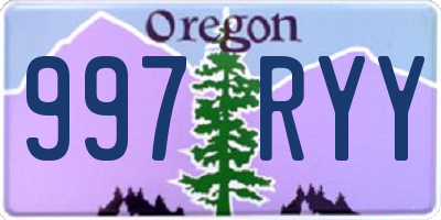 OR license plate 997RYY