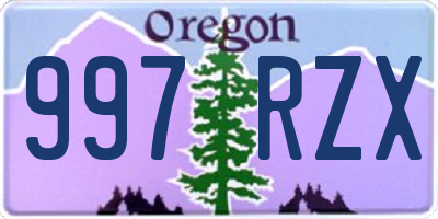 OR license plate 997RZX