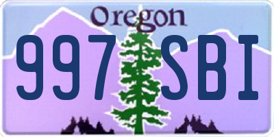 OR license plate 997SBI