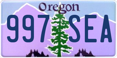 OR license plate 997SEA