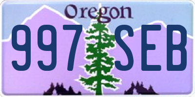 OR license plate 997SEB