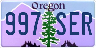 OR license plate 997SER