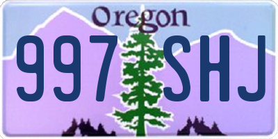 OR license plate 997SHJ