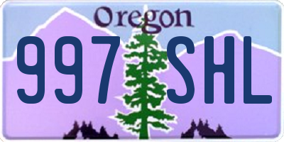 OR license plate 997SHL