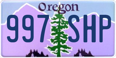 OR license plate 997SHP