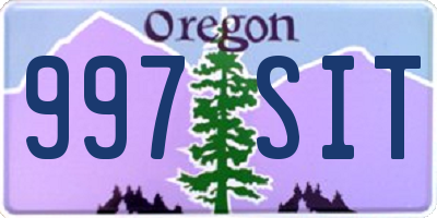 OR license plate 997SIT