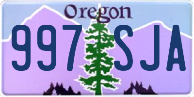 OR license plate 997SJA