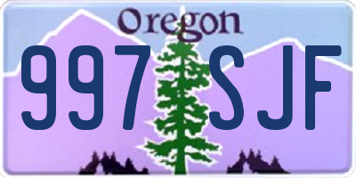 OR license plate 997SJF