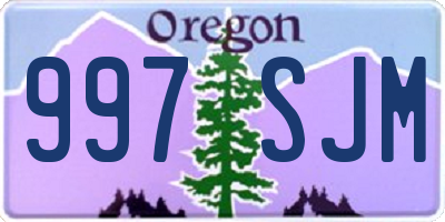 OR license plate 997SJM