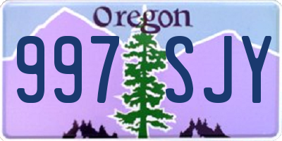 OR license plate 997SJY