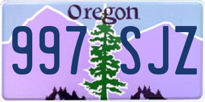 OR license plate 997SJZ