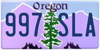 OR license plate 997SLA