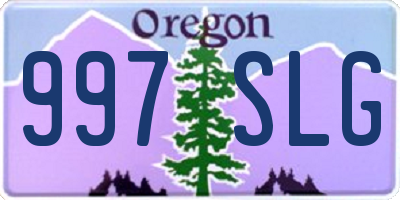 OR license plate 997SLG