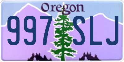OR license plate 997SLJ