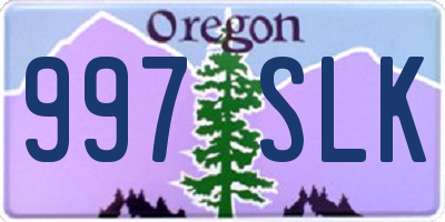 OR license plate 997SLK