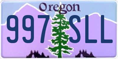OR license plate 997SLL