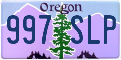OR license plate 997SLP