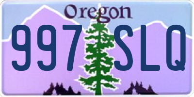 OR license plate 997SLQ
