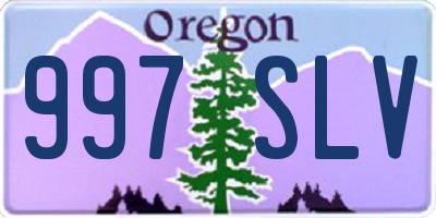 OR license plate 997SLV