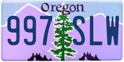 OR license plate 997SLW