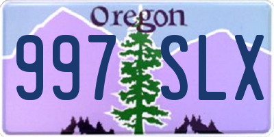 OR license plate 997SLX