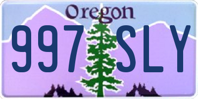 OR license plate 997SLY