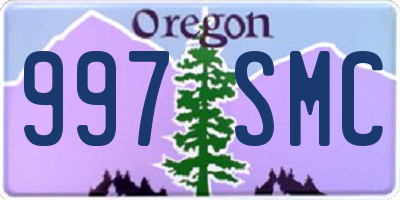 OR license plate 997SMC