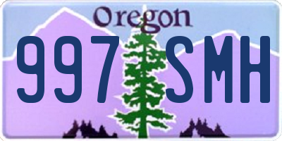 OR license plate 997SMH