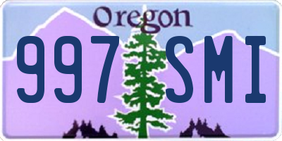 OR license plate 997SMI