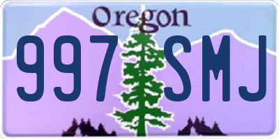 OR license plate 997SMJ