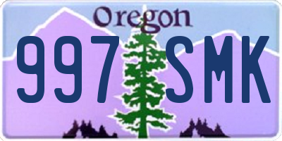 OR license plate 997SMK