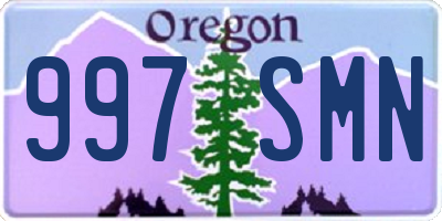 OR license plate 997SMN