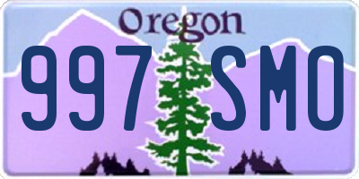 OR license plate 997SMO