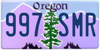 OR license plate 997SMR