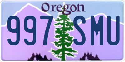 OR license plate 997SMU