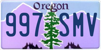 OR license plate 997SMV