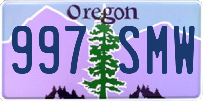 OR license plate 997SMW