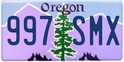 OR license plate 997SMX
