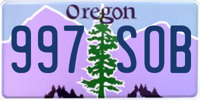 OR license plate 997SOB