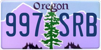 OR license plate 997SRB
