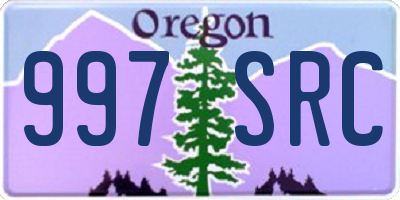 OR license plate 997SRC