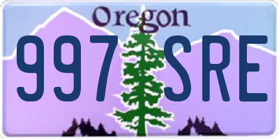 OR license plate 997SRE