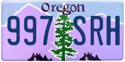 OR license plate 997SRH