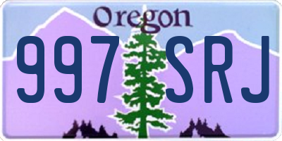 OR license plate 997SRJ