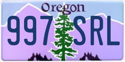 OR license plate 997SRL